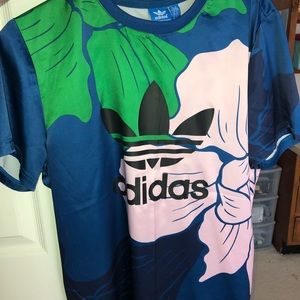 Satin finish adidas top